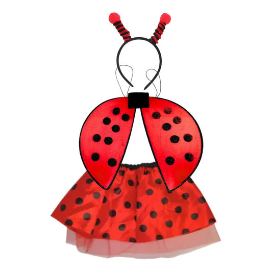 Disfraz Alas De Mariquita O Chinita Para Niñas Rojo 3 A 6 Años