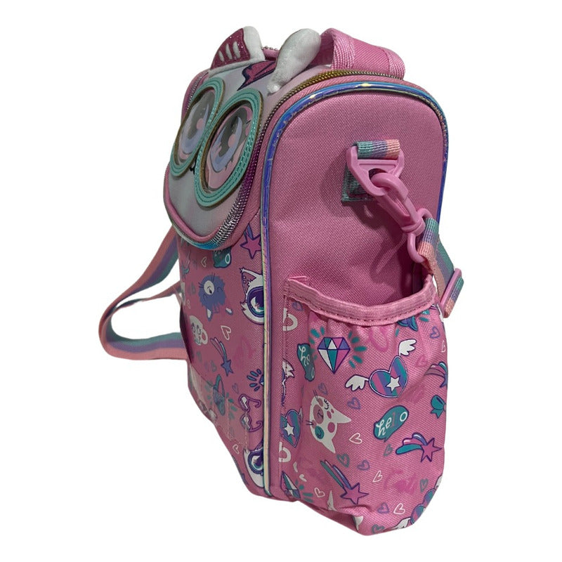 Lonchera Termica Con Bolsillo Para Botella Lonchera Escolar
