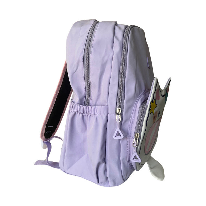 Mochila Escolar Juvenil Kawaii Diseño Gata