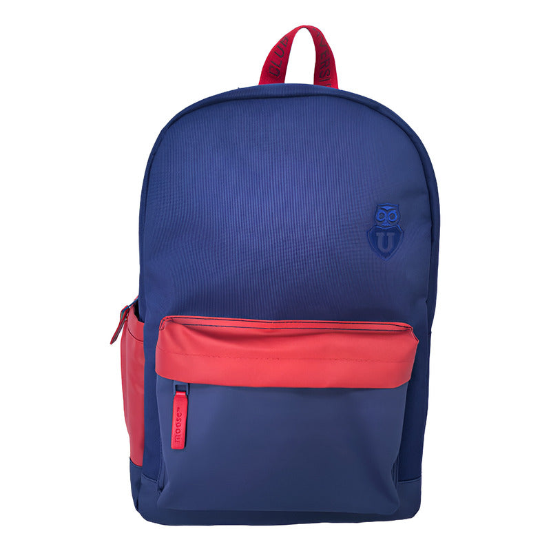 Mochila Escolar Moose U De Chile Con Compartimento Para Notebook De 15  Azul Insignia Al Lado