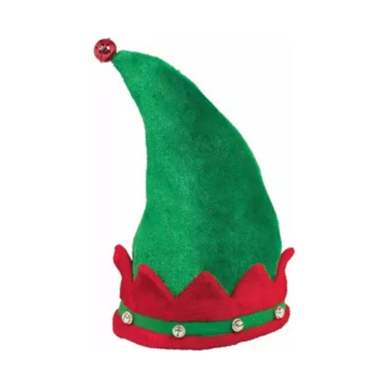 Gorro Elfo Con Orejas-cascabel Navideño