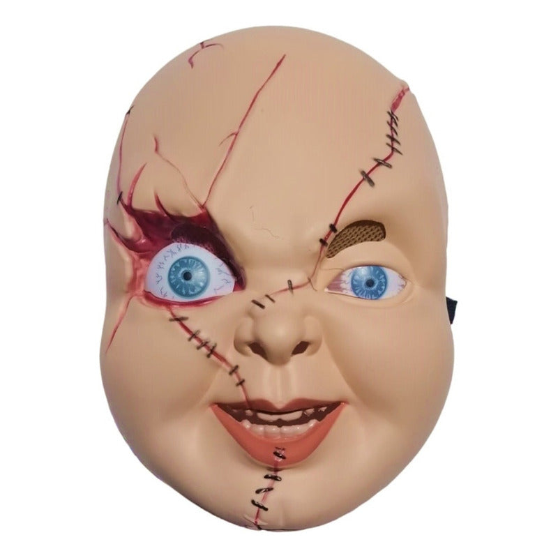 Mascara Muñeco Diabolico Chucky Adulto Plastico Duro Color Piel