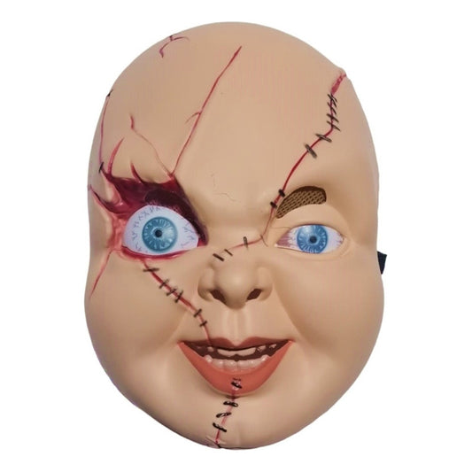 Mascara Muñeco Diabolico Chucky Adulto Plastico Duro Color Piel