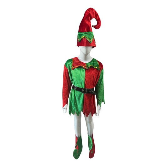Disfraz Navideño De Elfo Niña-niño