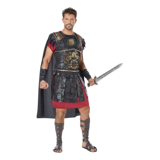 Disfraz Guerrero Romano Adulto Cosplay Negro-rojo M
