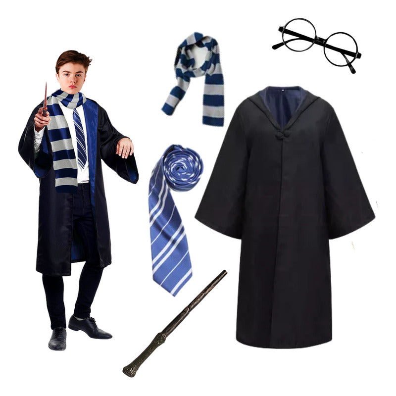 Capa Corbata Bufanda Varita De Harry Potter Disfraz Cosplay Adulto