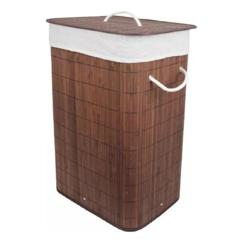Cesto Ropa Rectangular Bambú