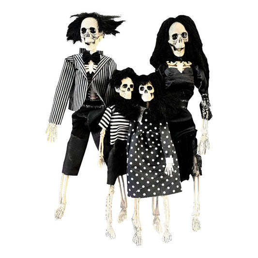 Familia Esqueleto Figura Decoracion Halloween Color Negro