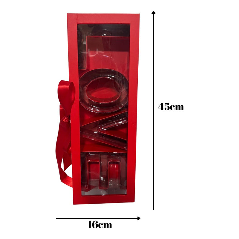 Caja Love Roja 45,5x15,5x9,7cm