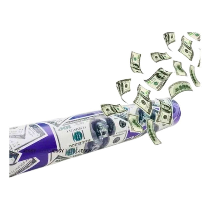 Lanza Confeti Dolar Falso Cotillon Año Nuevo Fiestas 60 Cm