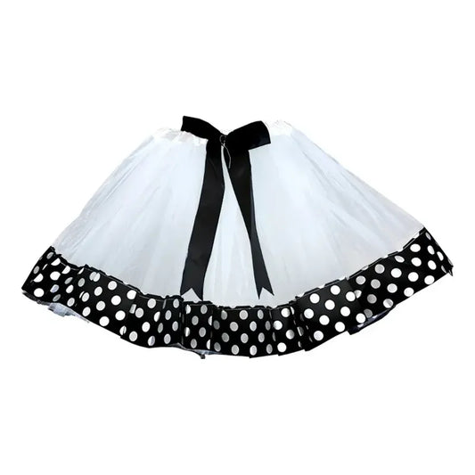 Falda Tutu Lunares Niña Negro Lunares Unica