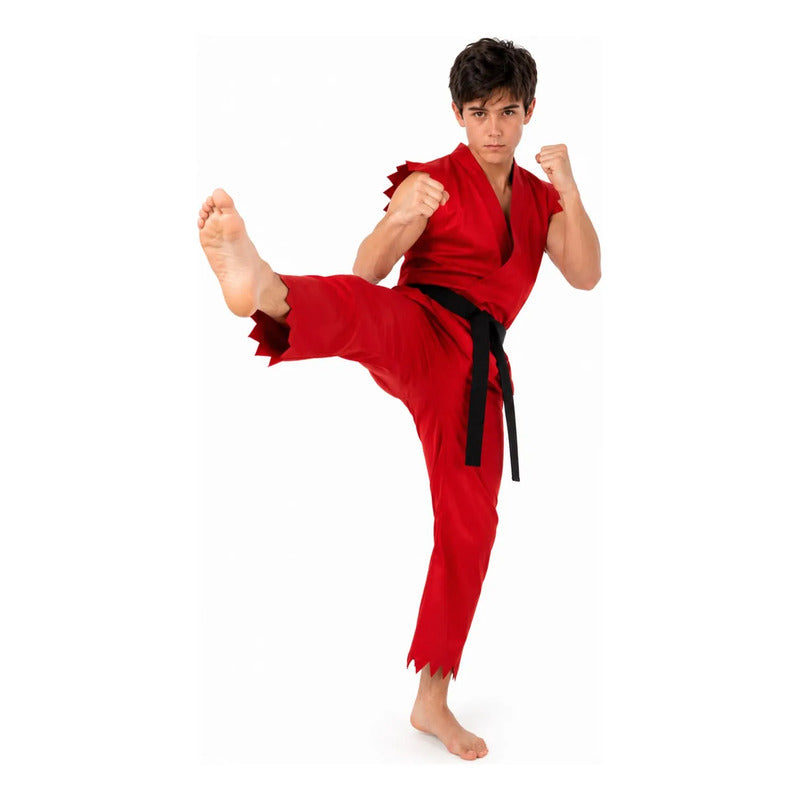 Disfraz Karateka Rojo Adulto - Niño Cosplay Rojo/adulto M