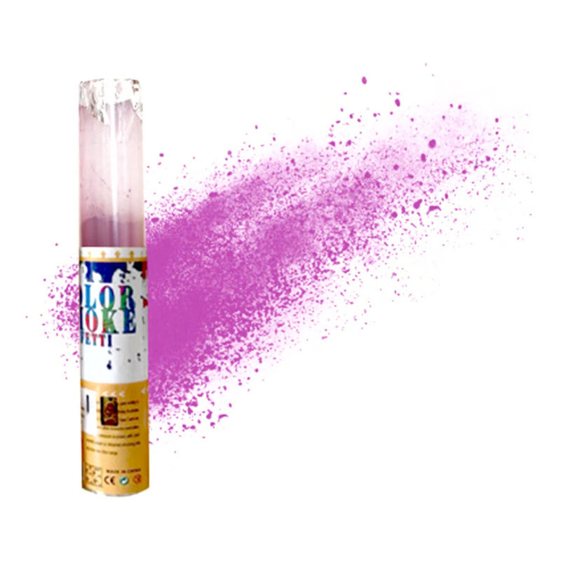 Cañón Lanza Humo Polvos De Colores 50cm Violeta