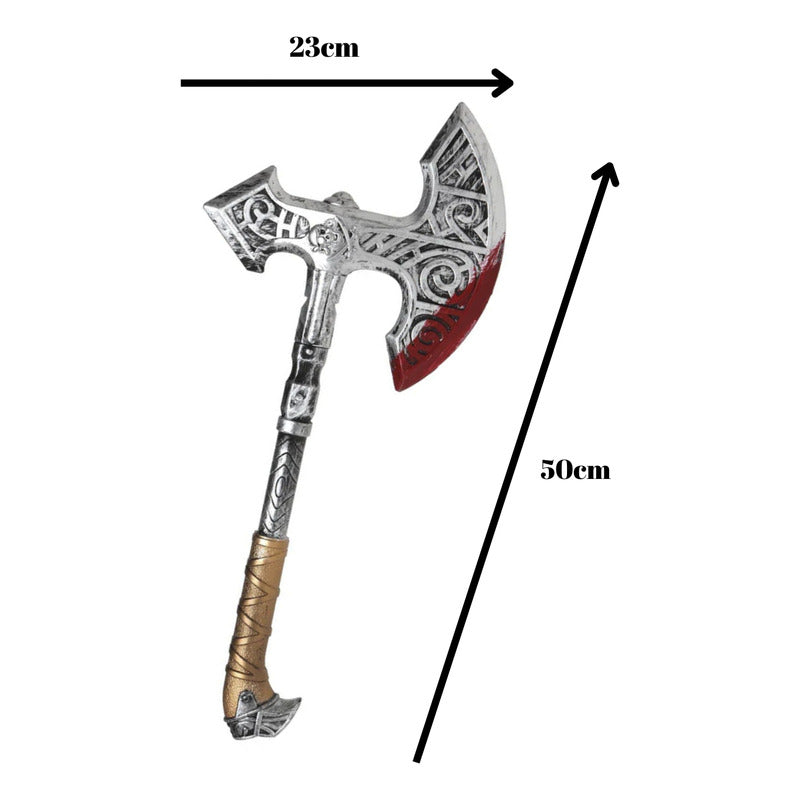 Hacha Falsa Guerrero Romano Y Vikingo - Cosplay Divertido Plata