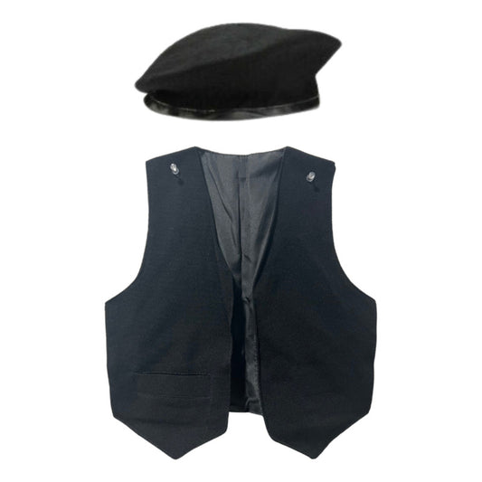 Traje Gaucho Chaleco + Boina Para Adulto Fiestas Patrias