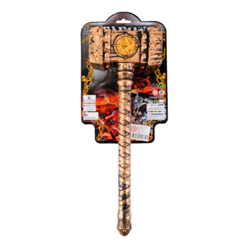 Martillo Medieval Juguete Accesorio Para Disfraz Bronce 38cm