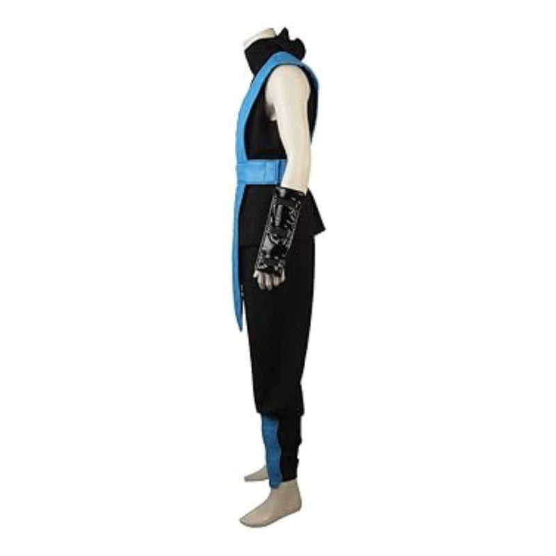 Disfraz De Sub Zero Mortal Kombat Adulto / Niño Cosplay Azul 10-12