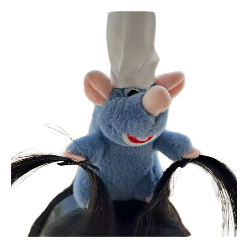 Cintillo Ratatouille Para Pelo Adorno Con Pinches Azul Acero