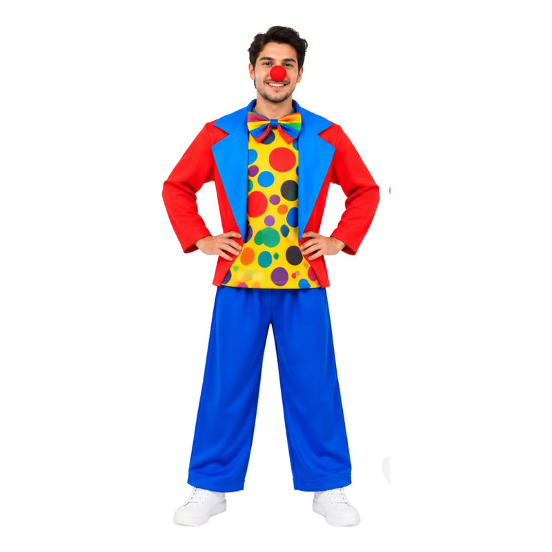 Disfraz Payaso Adulto Para Cosplay Azul M
