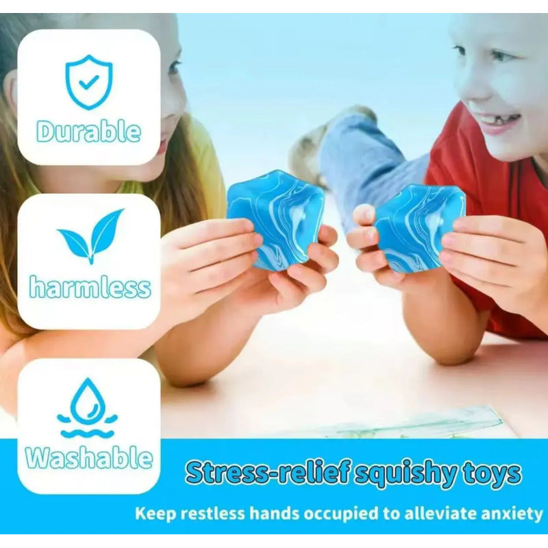 Squishy Cubo De Hielo Silicona Antiestrés Sensorial Varios