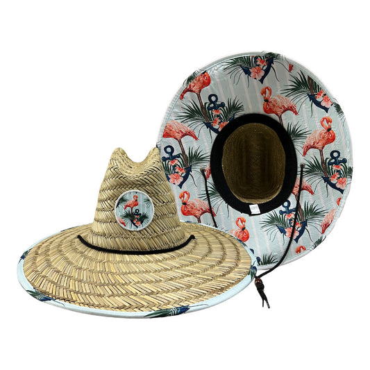 Chupalla Paja Sombrero De Verano Para Adultos Celeste Standar