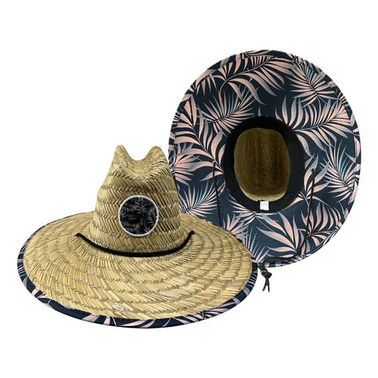 Chupalla Paja Sombrero De Verano Para Adultos Azul Oscuro Standar