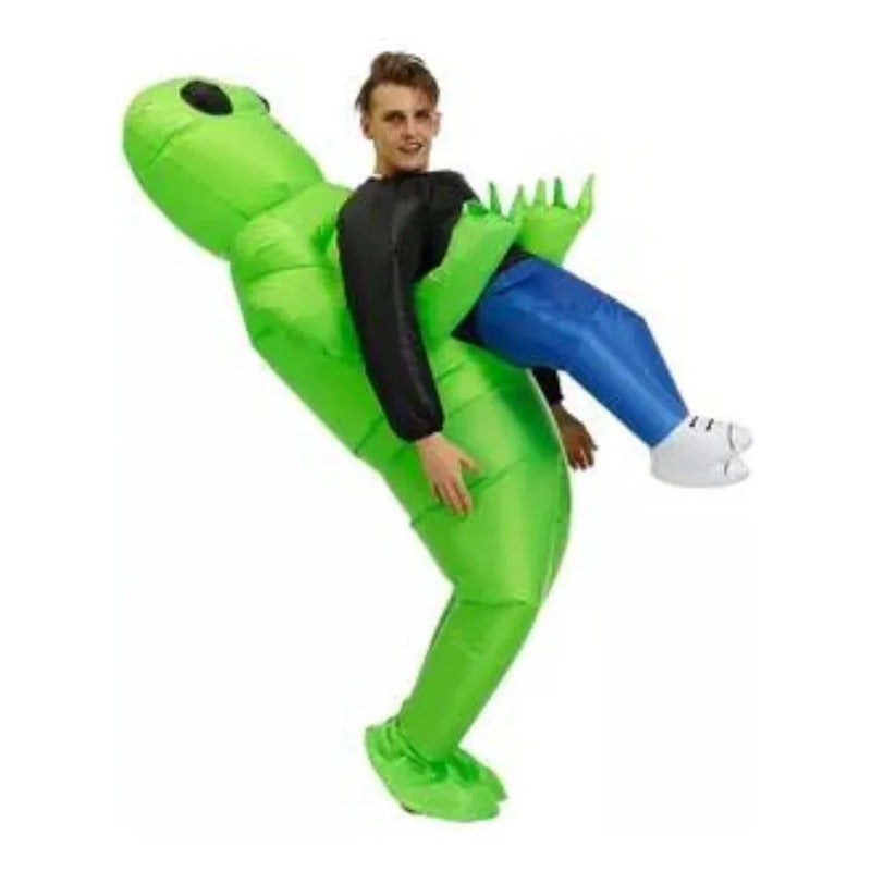 Disfraz Marciano Inflable Alien Adulto Verde Lima Adulto 160-190cm