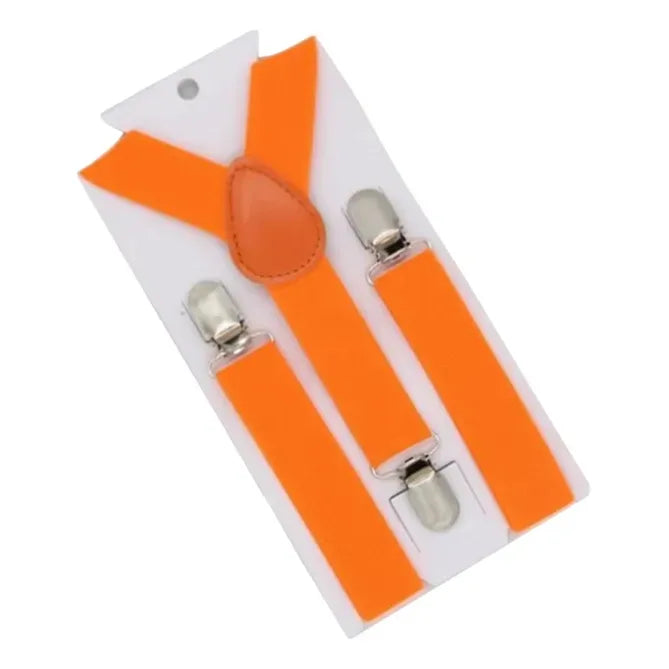 Suspensores De Niño Variedad De Colores Tirantes Para Niño Naranja Lisa