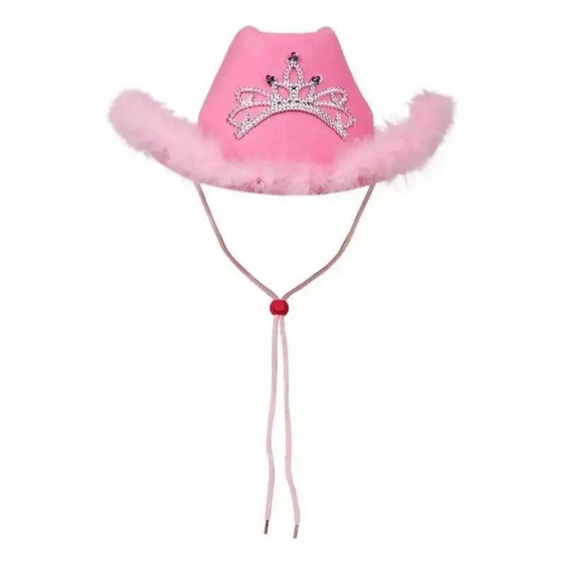 Set De Sombrero Y Bandana Vaquera Rosa Para Adultos