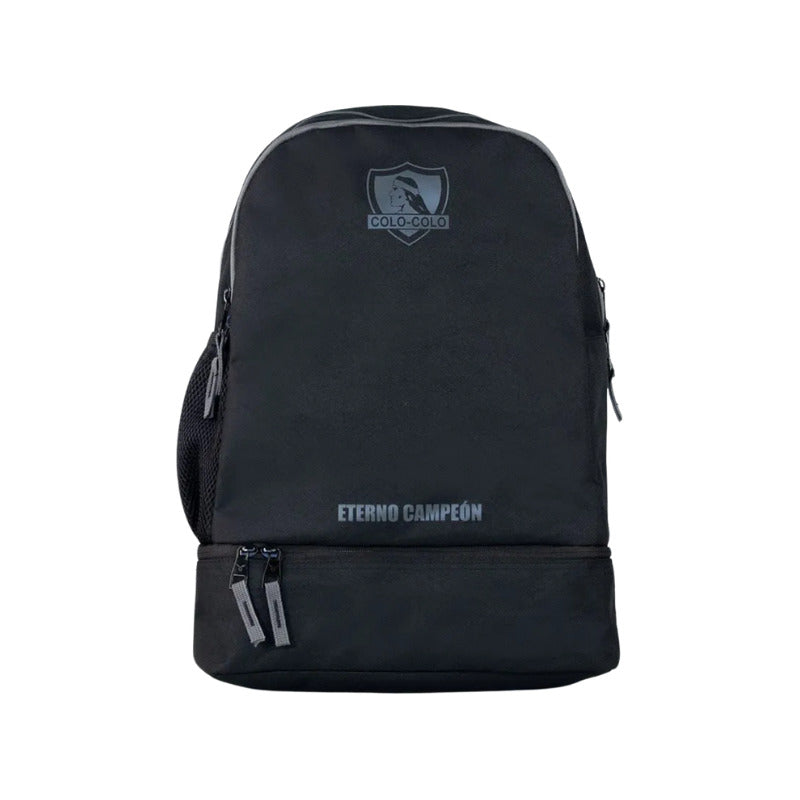 Pack Mochila Estuche Lonchera Equipos Futbol Fanaticos Negro Colo-colo