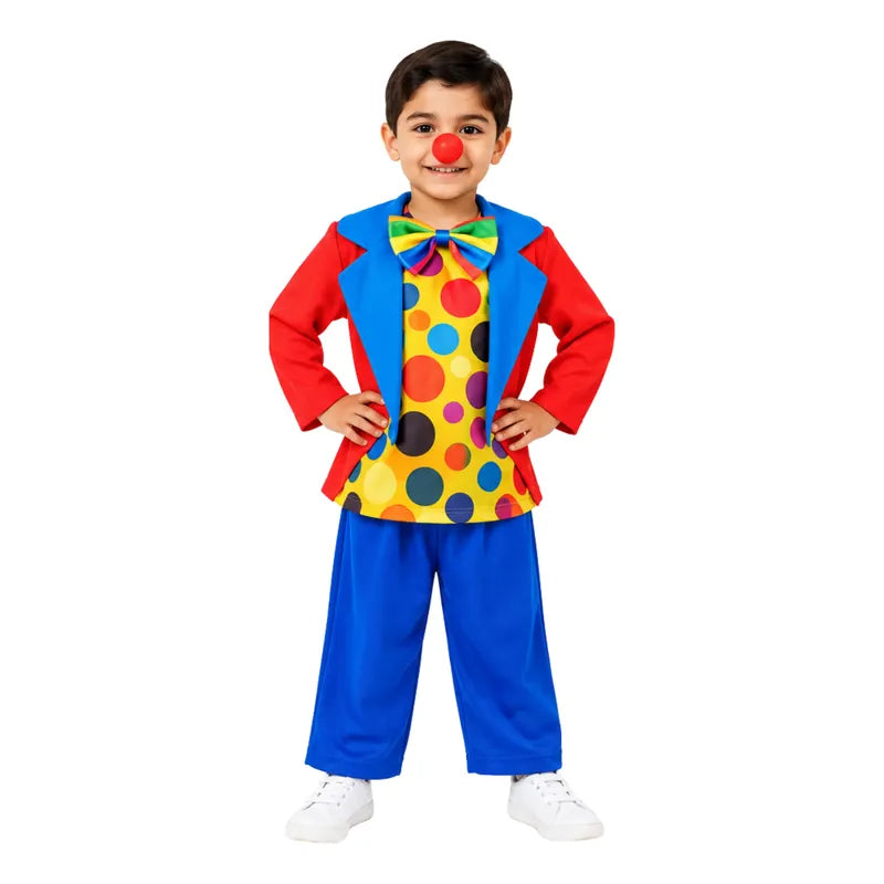 Disfraz Payaso Niño Para Coplay Azul 7-9