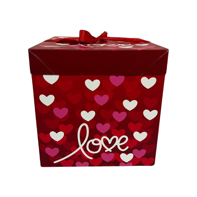 Pack 12 Cajas De Regalo Desayuno Corazones San Valentín 22cm