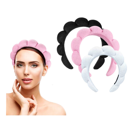 Pack 3 Cintillo Spa Maquillaje / Skincare Variado Surtido