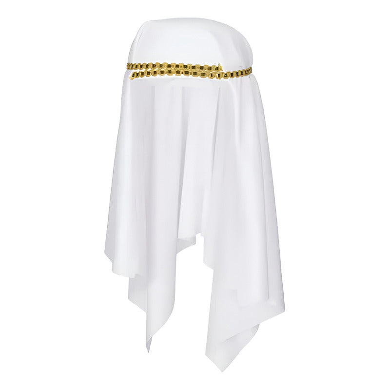 Gorro Jeque Arabe Accesorio Para Disfraz Blanco-dorado