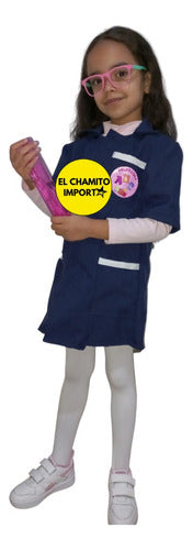 Disfraz De Párvula Delantal + Lentes Para Niños