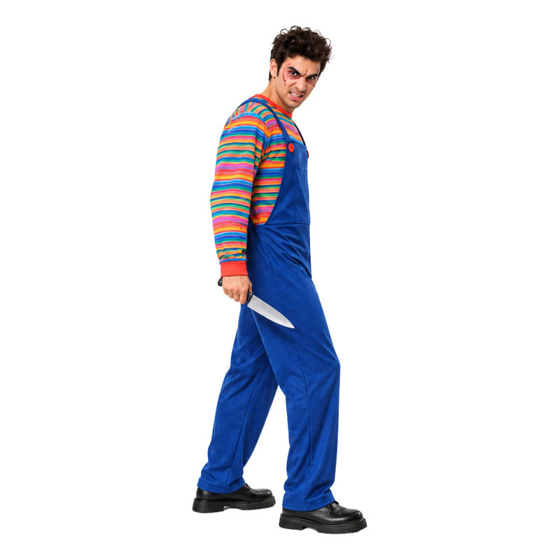 Disfraz De Chucky Hombre Para Cosplay- Halloween Azul L