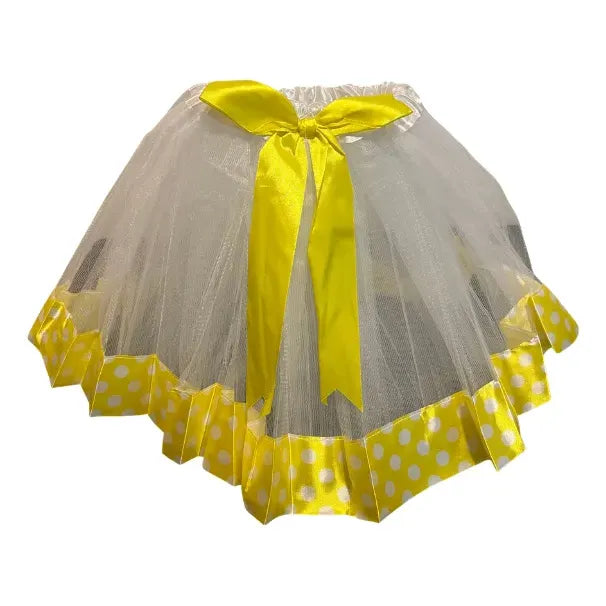 Falda Tutu Lunares Niña Amarillo Lunares Unica