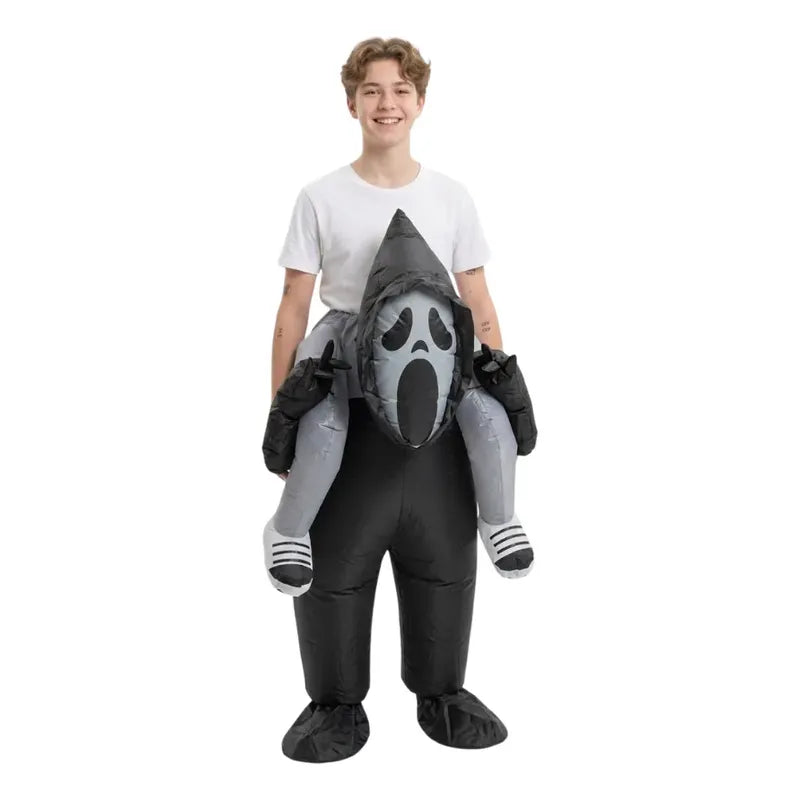 Disfraz Inflable Scary Movie Scream Adulto - Niño Negro-niño 120-150cm