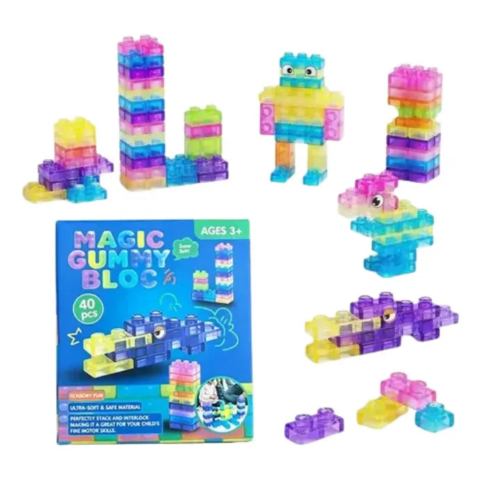 Juguete Bloques Gelatina Juguete Viral 40 Pzas 40 Multicolor