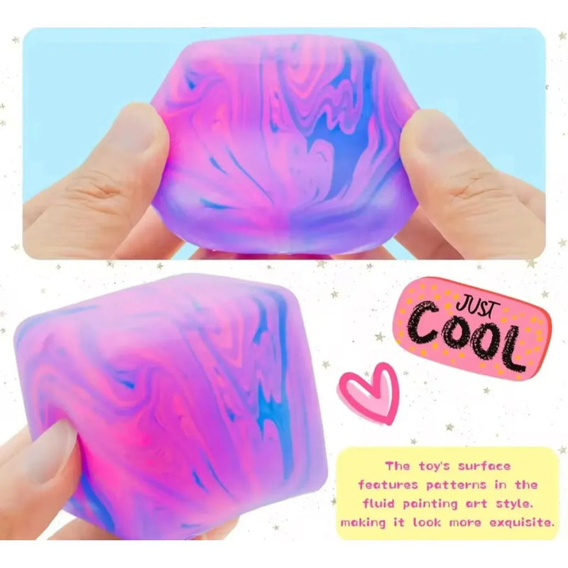 Squishy Cubo De Hielo Silicona Antiestrés Sensorial Varios