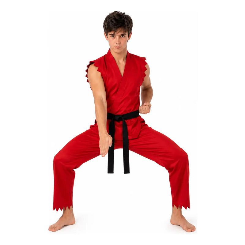 Disfraz Karateka Rojo Adulto - Niño Cosplay Rojo/adulto L