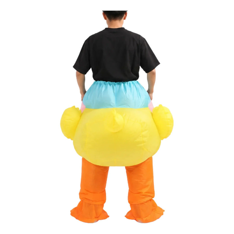 Disfraz Inflable De Pato Amarillo Adulto/ Infantil 160-190cm/adulto