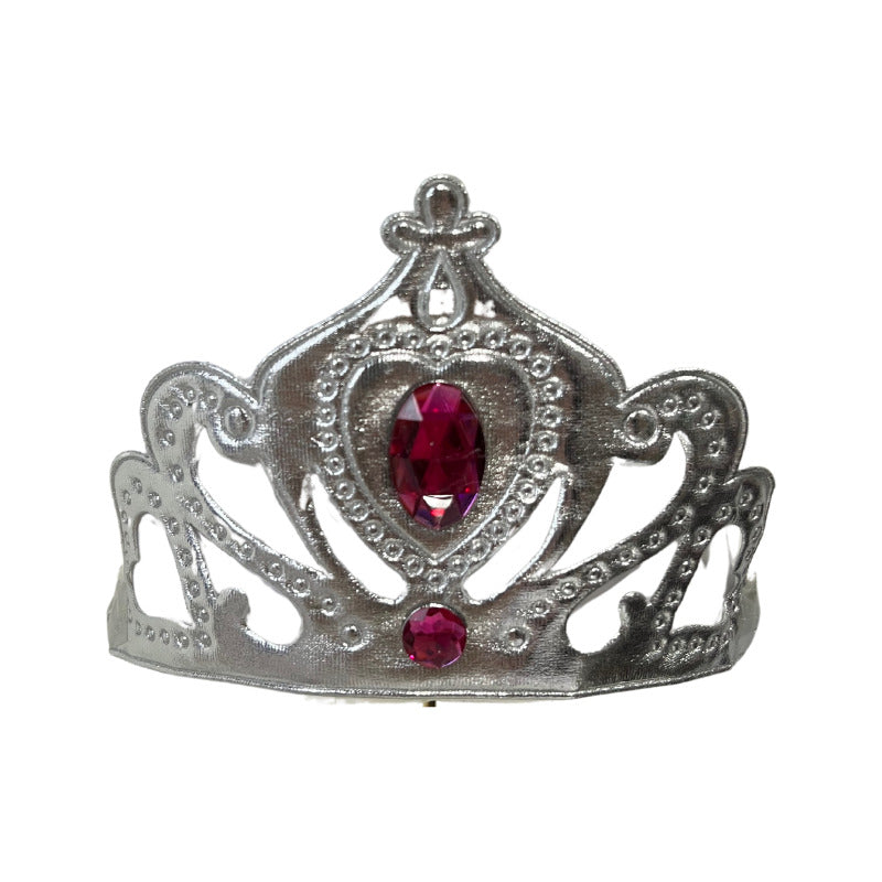 Corona De Reina / Princesa Accesorio Para Disfraz Cosplay Plateada