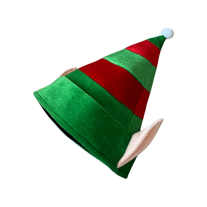 Gorro Elfo Con Orejas-cascabel Navideño