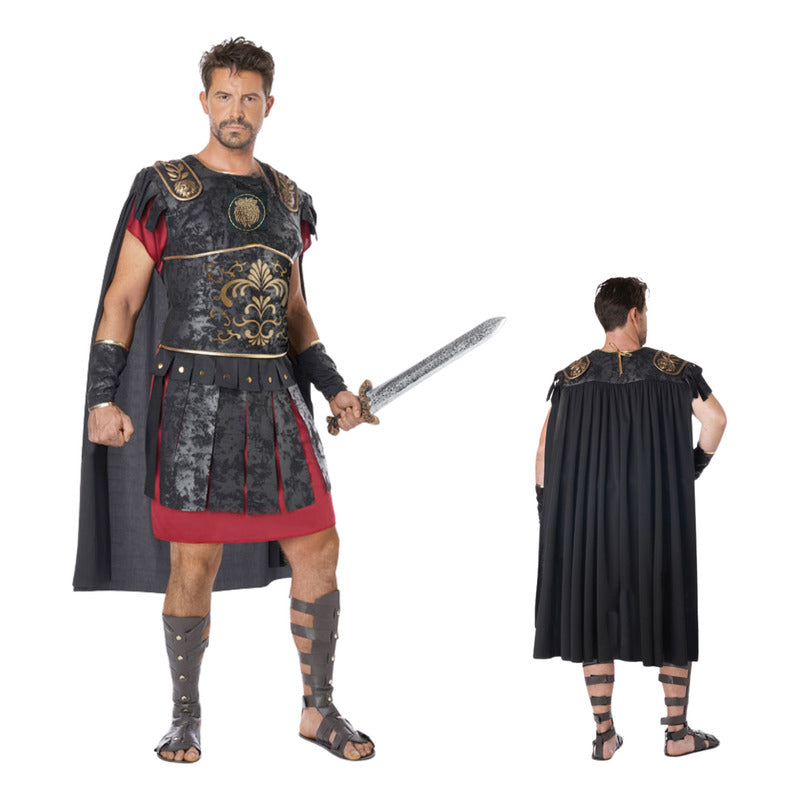 Disfraz Guerrero Romano Adulto Cosplay Negro-rojo M