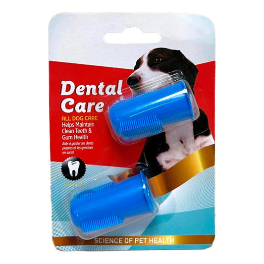 Pack X2 Cepillos Dedo Dental Care Sin Sabor Para Mascotas Perros Gatos