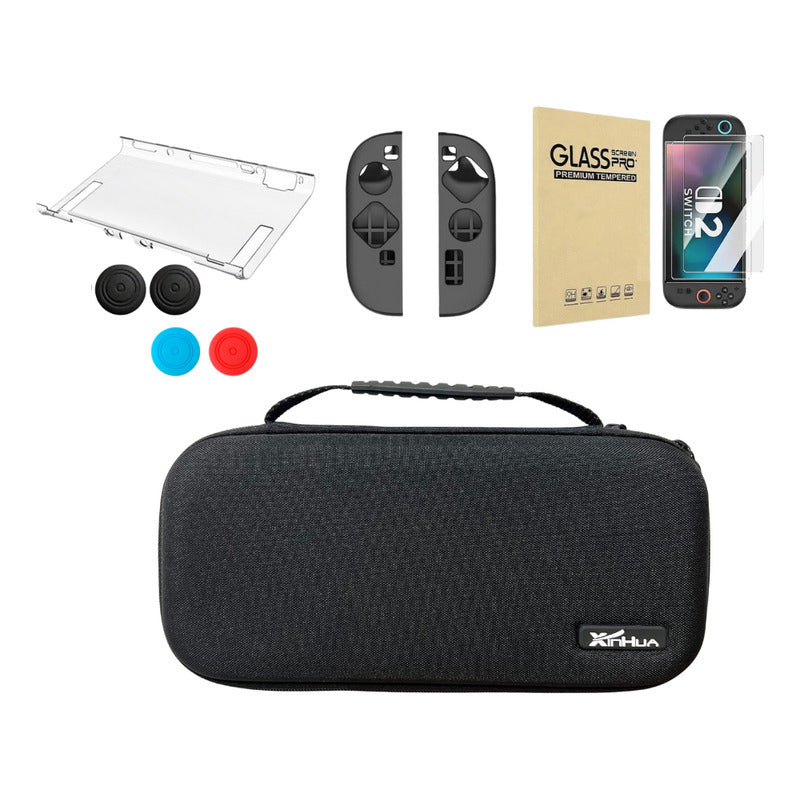 Set Estuche +accesorios 11 En 1 Compatible Nintendo Switch 2 Negro