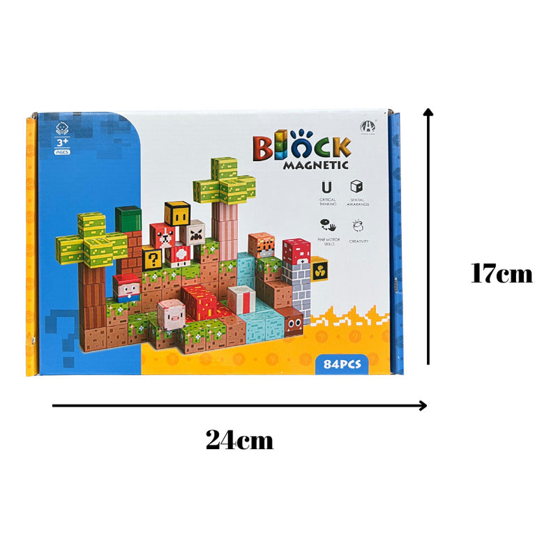 Pack 84 Cubos Bloques Magnéticos Construcción 84