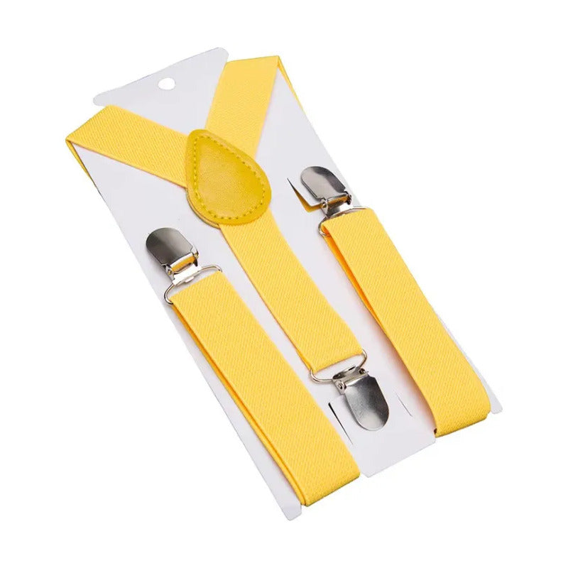 Suspensores De Niño Variedad De Colores Tirantes Para Adulto Amarillo Lisa