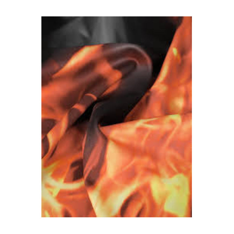 Capa Para Disfraz Diseño De Llamas O Fuego  Adulto Halloween